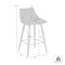 Armen Living Dani 26" Gray Velvet Barstool in Black Brushed Wood Finish LCDIBABLGR26 - alternate 6